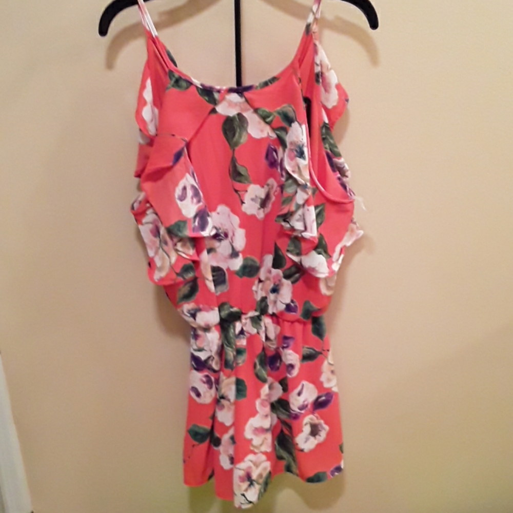 Peach Love California Floral Romper